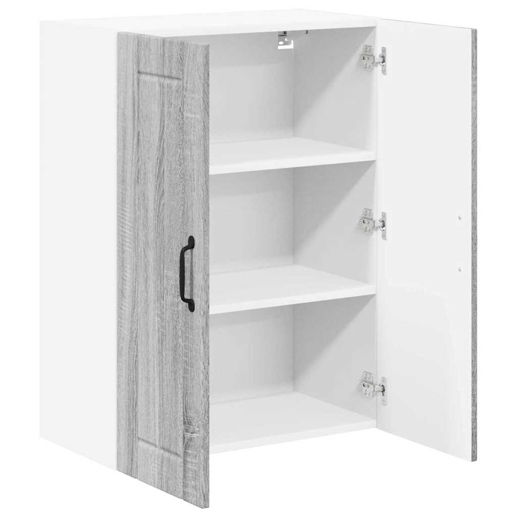 Keukenkast aan de muur met plank Grijs Sonoma 60 x 31 x 80 cm