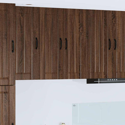 Keukenkast aan de muur Bruin Eiken 60 x 31 x 80 cm Bewerkt hout