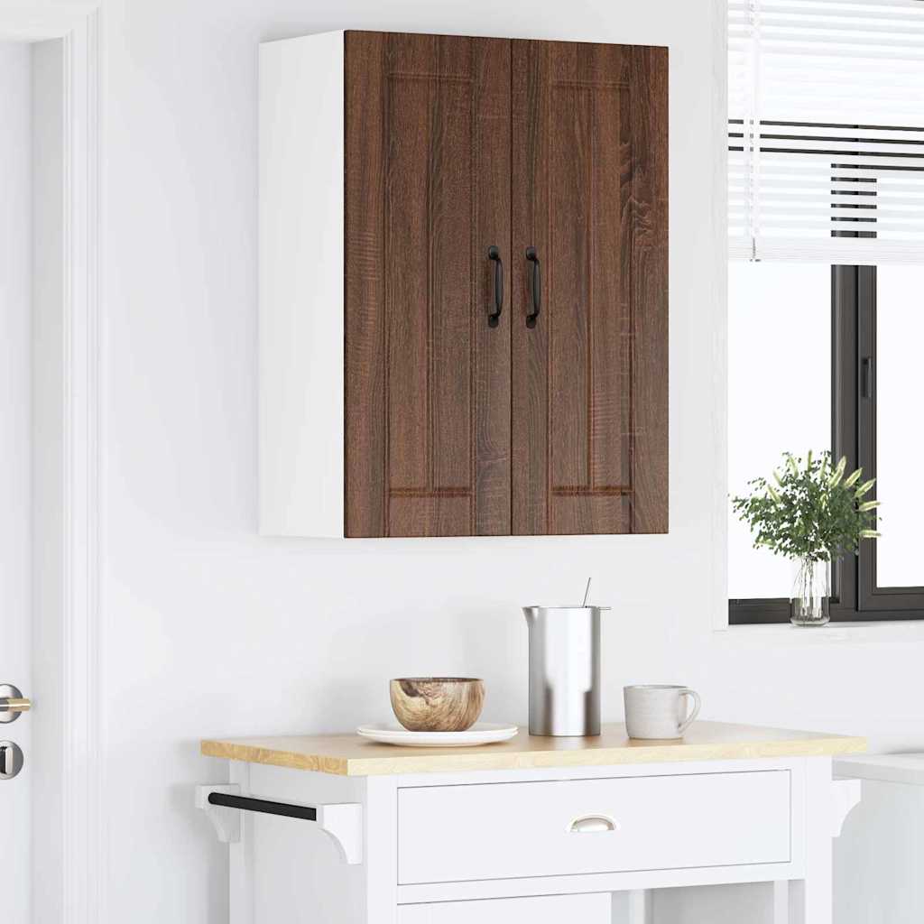Keukenkast aan de muur Bruin Eiken 60 x 31 x 80 cm Bewerkt hout