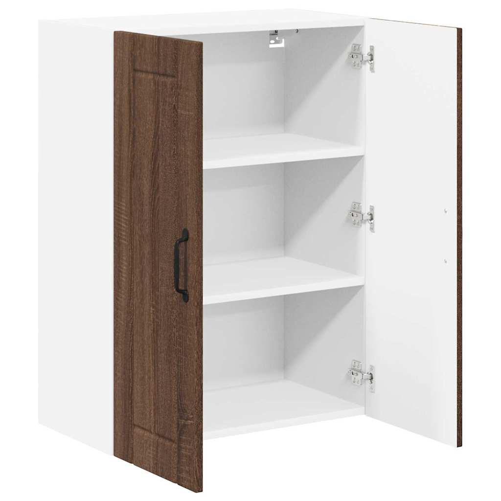 Keukenkast aan de muur Bruin Eiken 60 x 31 x 80 cm Bewerkt hout