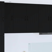Keukenkast aan de muur Zwart 80 x 31 x 80 cm Bewerkt hout