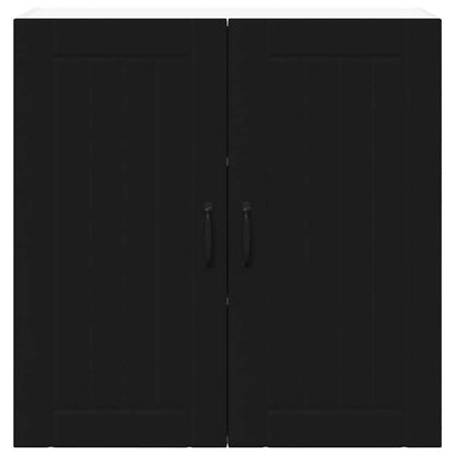 Keukenkast aan de muur Zwart 80 x 31 x 80 cm Bewerkt hout