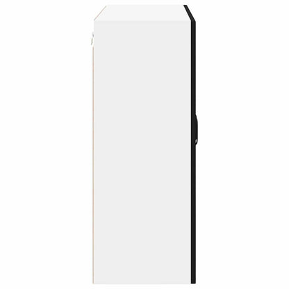 Keukenkast aan de muur Zwart 80 x 31 x 80 cm Bewerkt hout