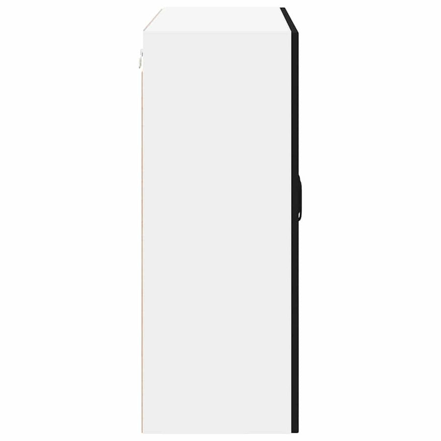 Keukenkast aan de muur Zwart 80 x 31 x 80 cm Bewerkt hout