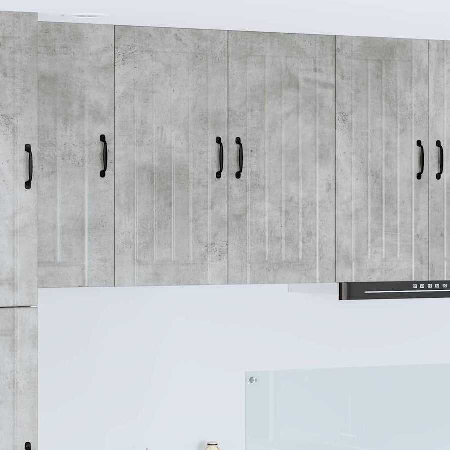 Keukenkast aan de muur Beton Grijs 80 x 31 x 80 cm Bewerkt hout