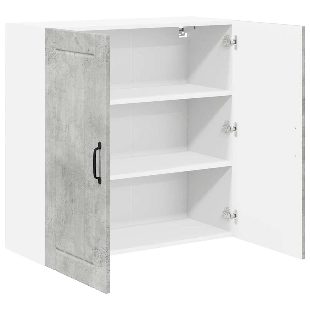 Keukenkast aan de muur Beton Grijs 80 x 31 x 80 cm Bewerkt hout