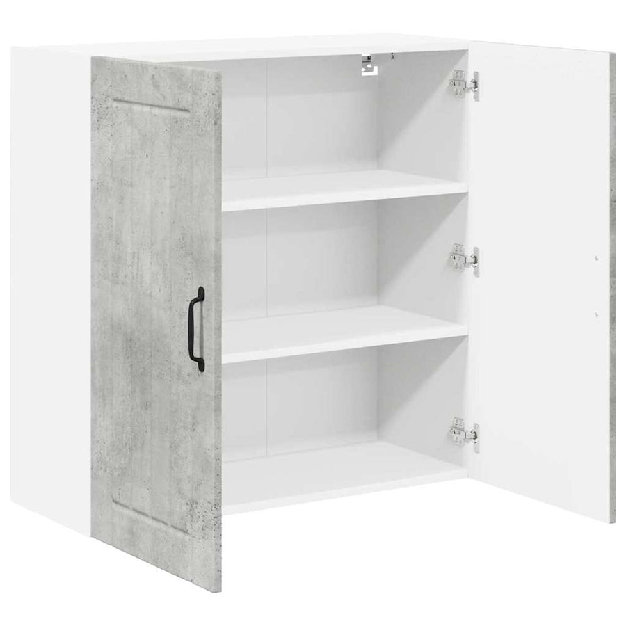 Keukenkast aan de muur Beton Grijs 80 x 31 x 80 cm Bewerkt hout