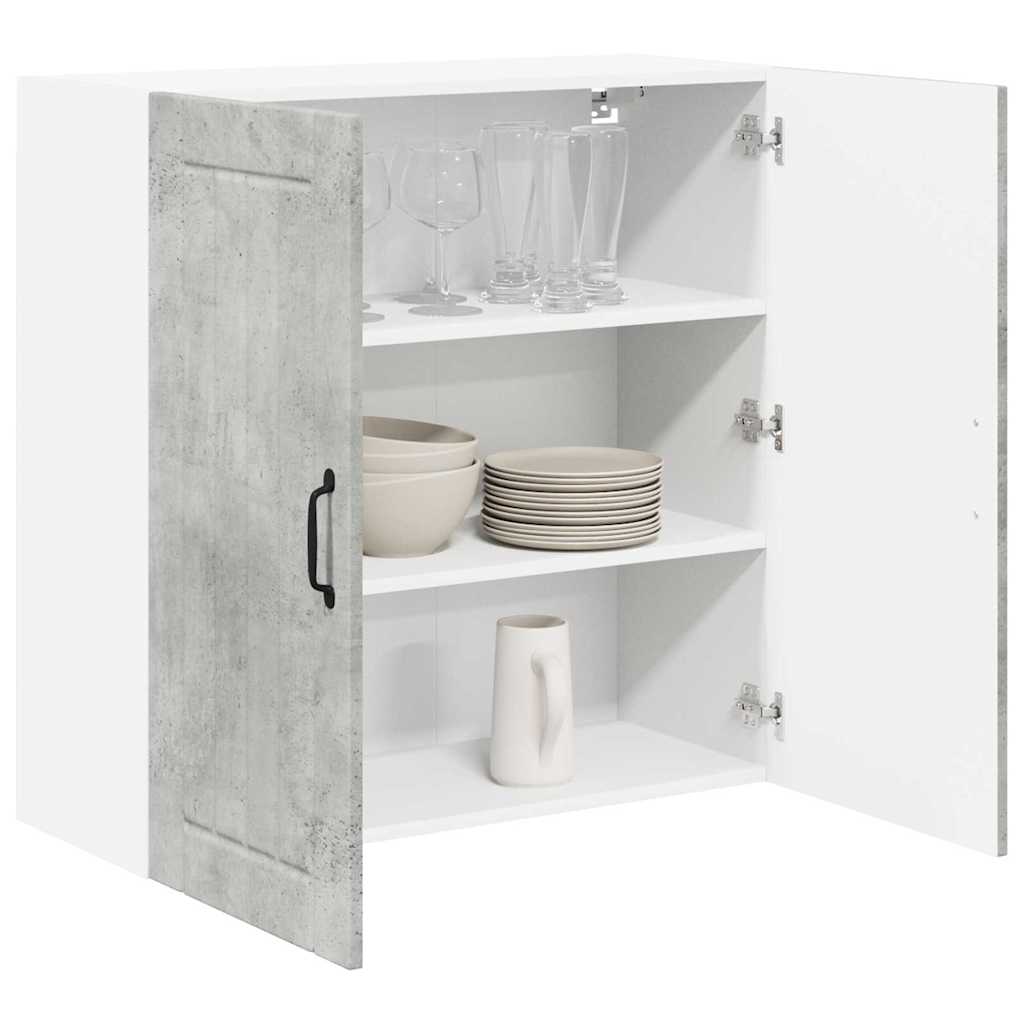 Keukenkast aan de muur Beton Grijs 80 x 31 x 80 cm Bewerkt hout