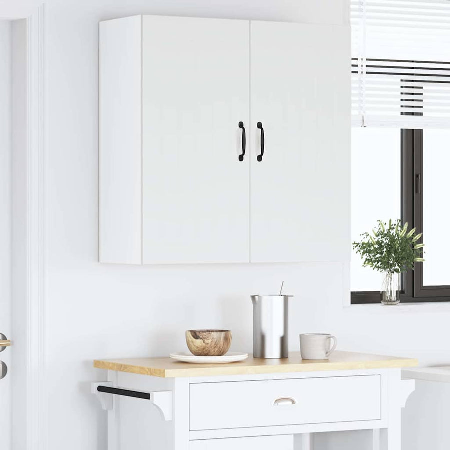 Keukenkast aan de muur met plank Hoogglans wit 80 x 31 x 80 cm
