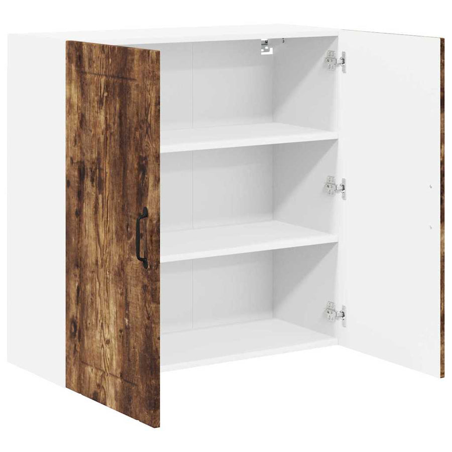 Keukenkast aan de muur met plank Gerookt eiken 80 x 31 x 80 cm