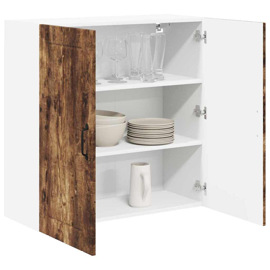Keukenkast aan de muur met plank Gerookt eiken 80 x 31 x 80 cm