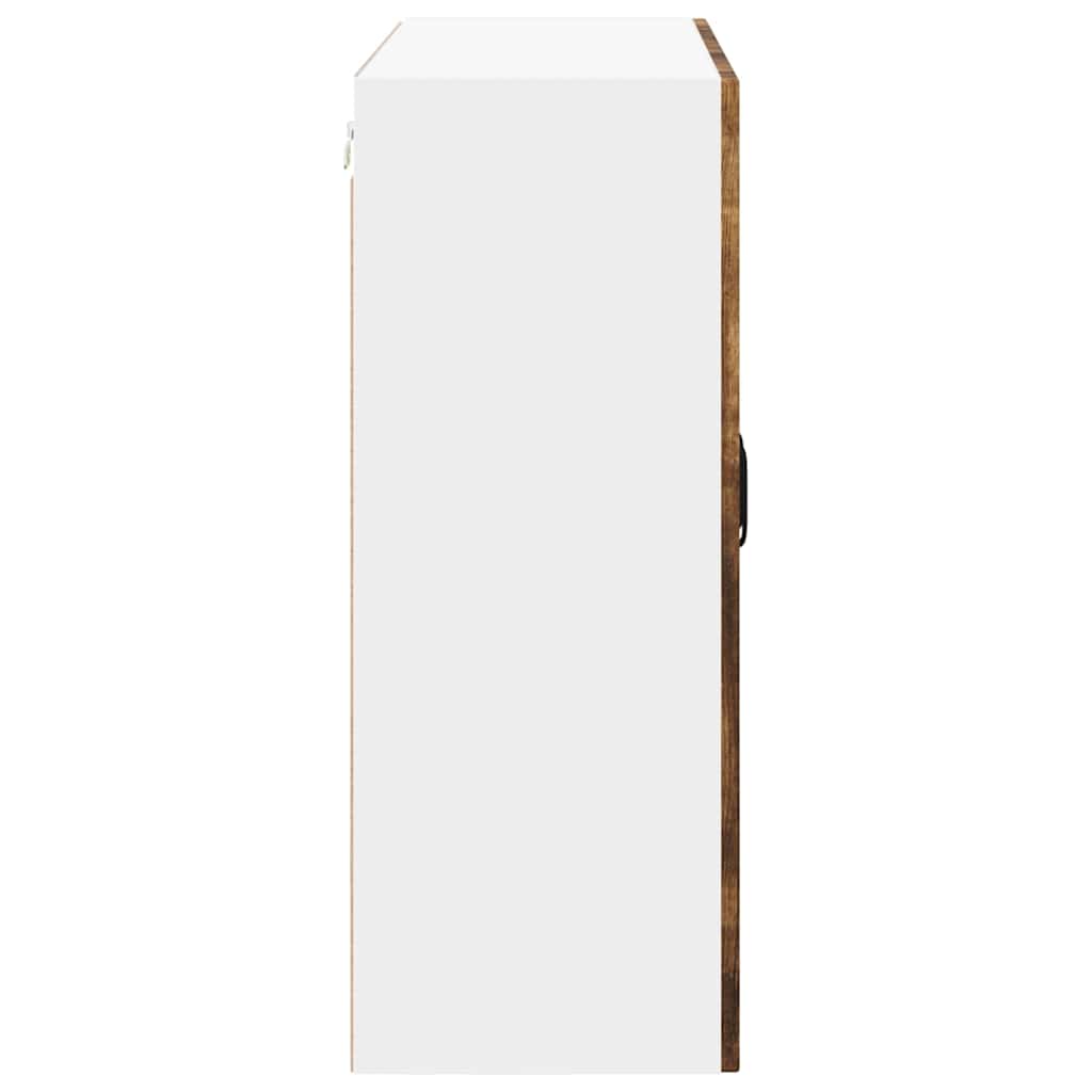 Keukenkast aan de muur met plank Gerookt eiken 80 x 31 x 80 cm
