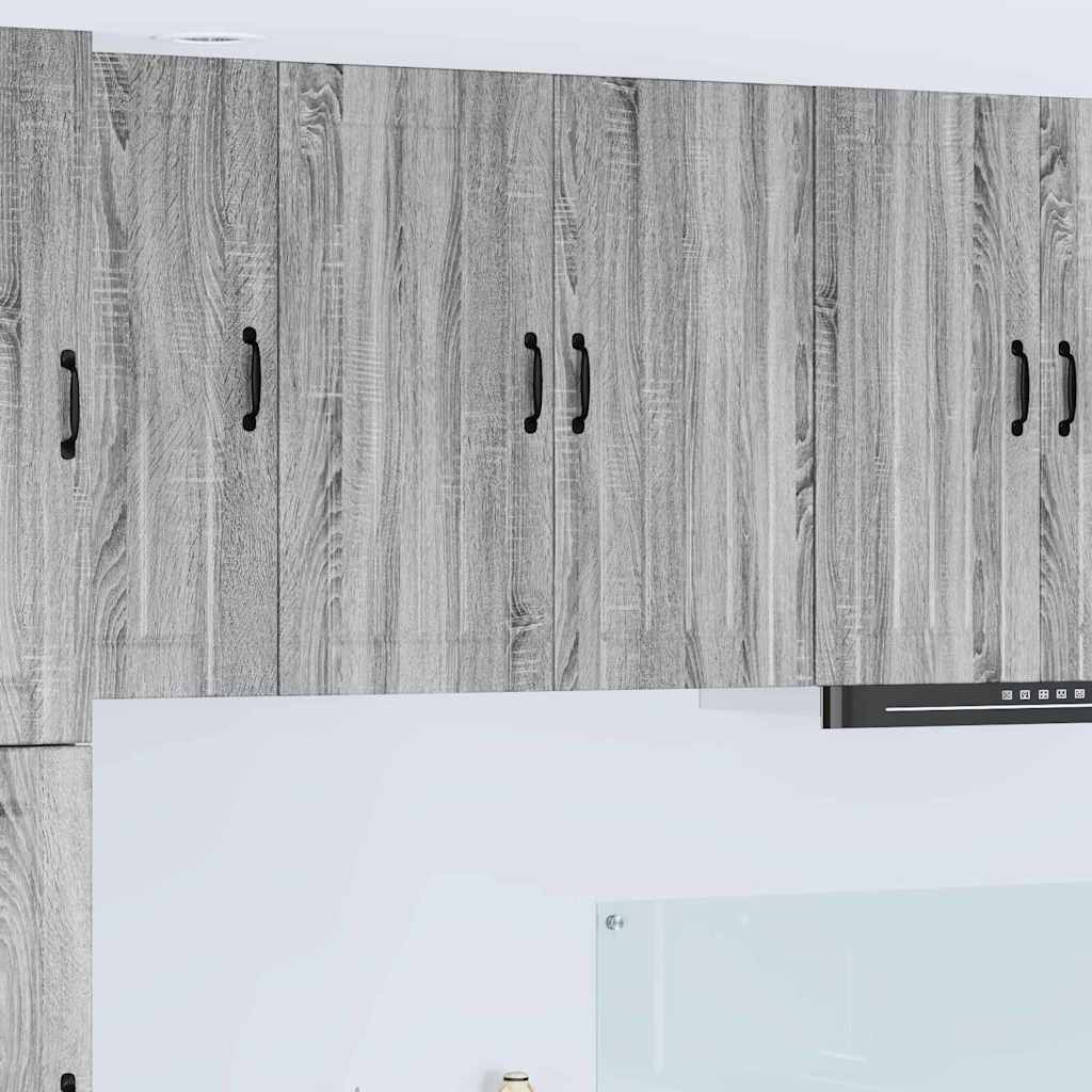Keukenkast aan de muur met plank Grijs Sonoma 80 x 31 x 80 cm