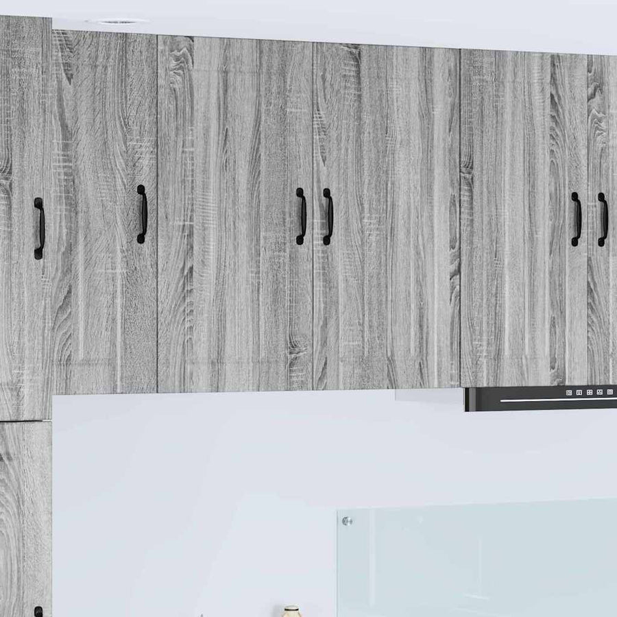 Keukenkast aan de muur met plank Grijs Sonoma 80 x 31 x 80 cm