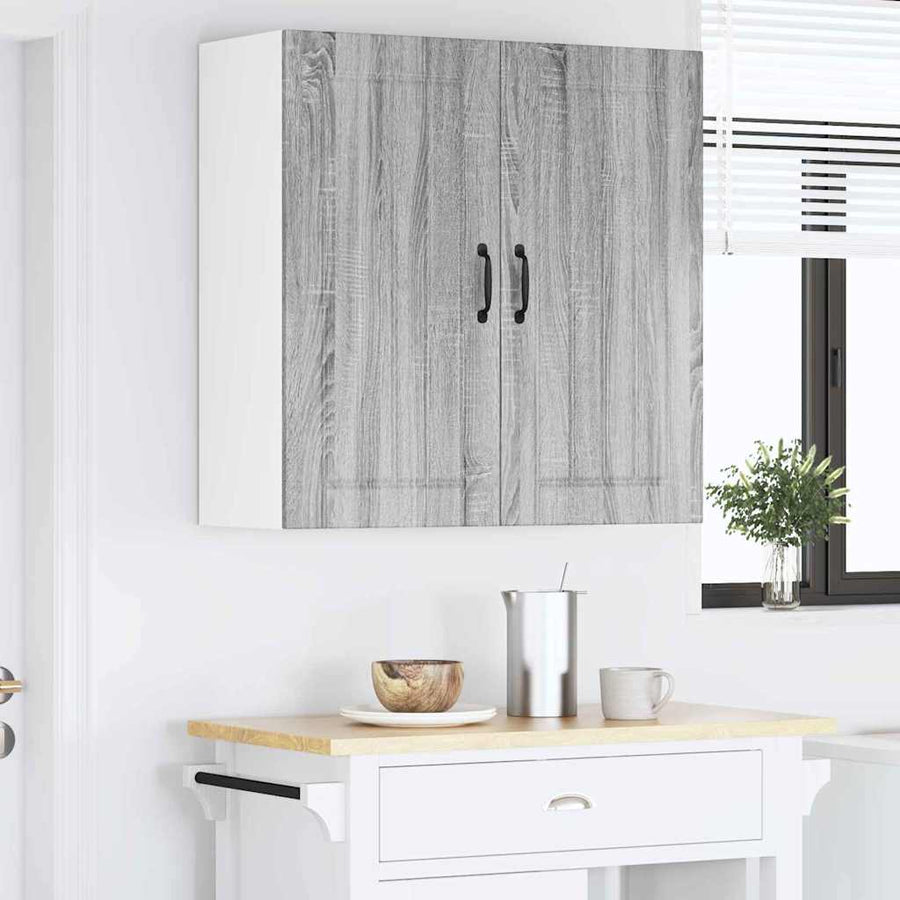 Keukenkast aan de muur met plank Grijs Sonoma 80 x 31 x 80 cm