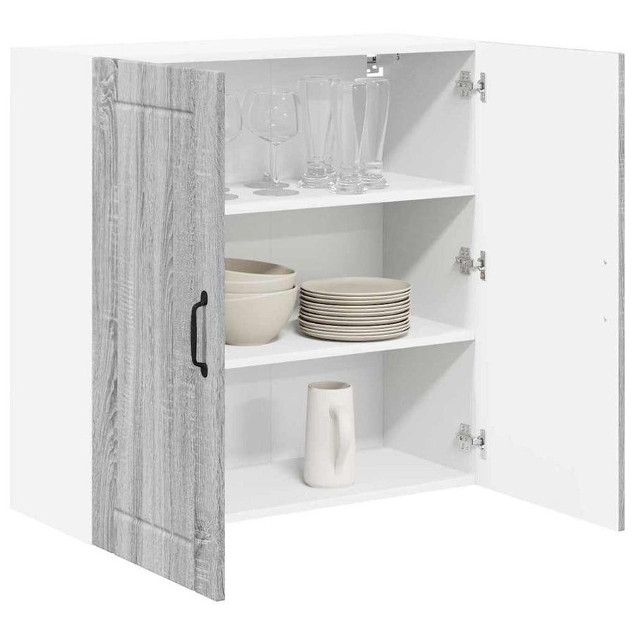 Keukenkast aan de muur met plank Grijs Sonoma 80 x 31 x 80 cm