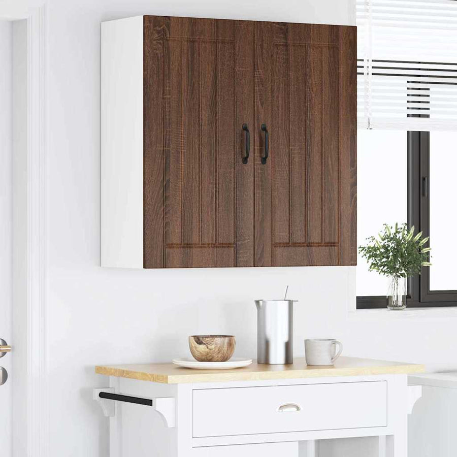 Keukenkast aan de muur Bruin Eiken 80 x 31 x 80 cm Bewerkt hout