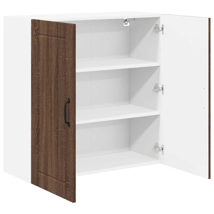 Keukenkast aan de muur Bruin Eiken 80 x 31 x 80 cm Bewerkt hout