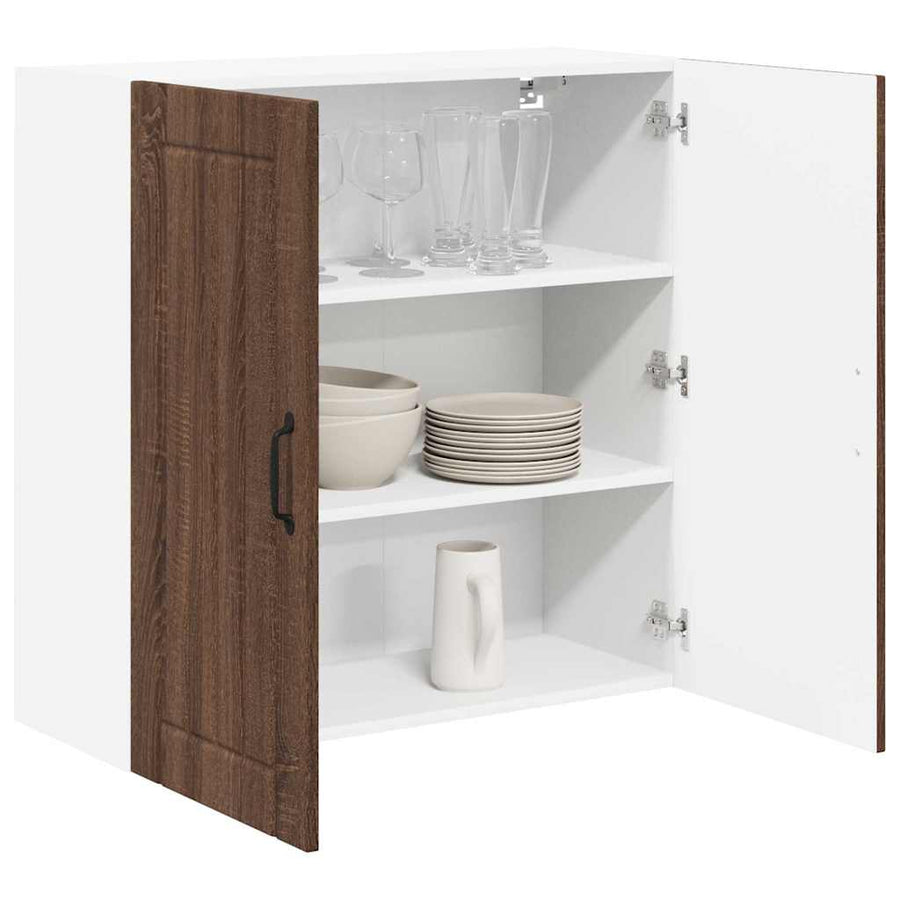 Keukenkast aan de muur Bruin Eiken 80 x 31 x 80 cm Bewerkt hout
