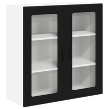Keukenkast aan de muur Zwart 80 x 31 x 80 cm Bewerkt hout