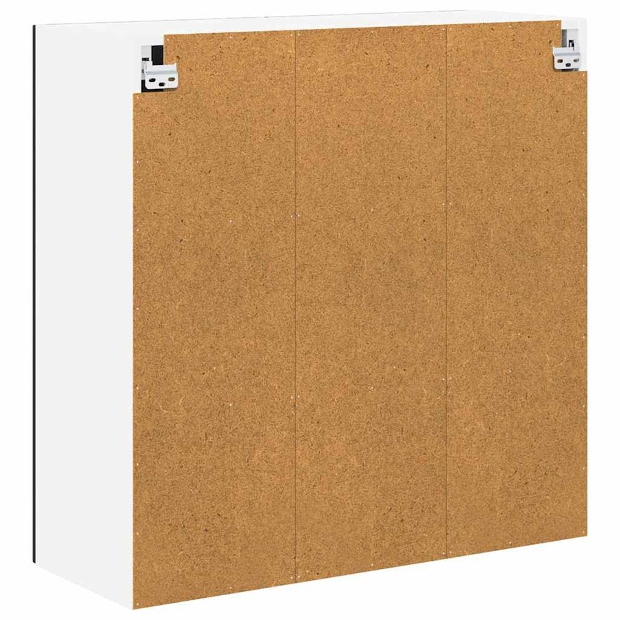 Keukenkast aan de muur Zwart 80 x 31 x 80 cm Bewerkt hout