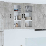 Keukenkast 80x31x80 cm beton grijs bewerkt hout