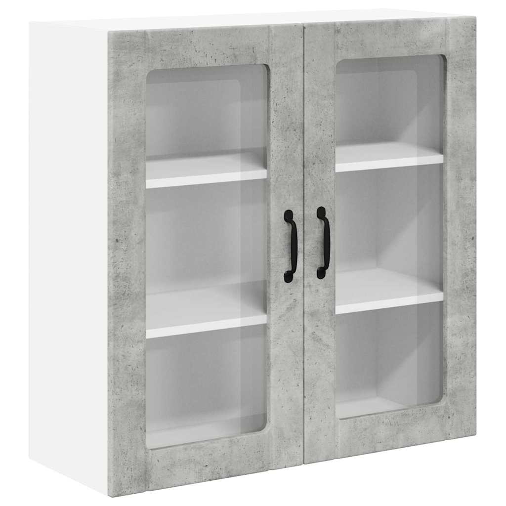 Keukenkast aan de muur Beton Grijs 80 x 31 x 80 cm Bewerkt hout