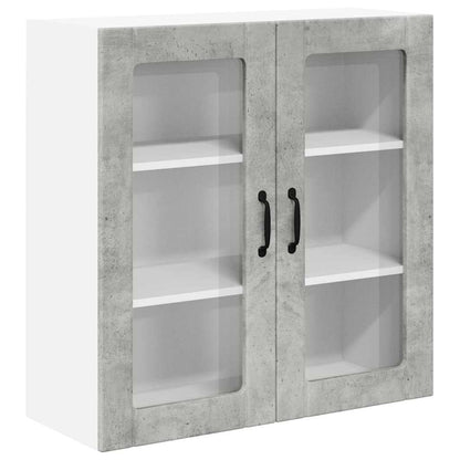 Keukenkast aan de muur Beton Grijs 80 x 31 x 80 cm Bewerkt hout