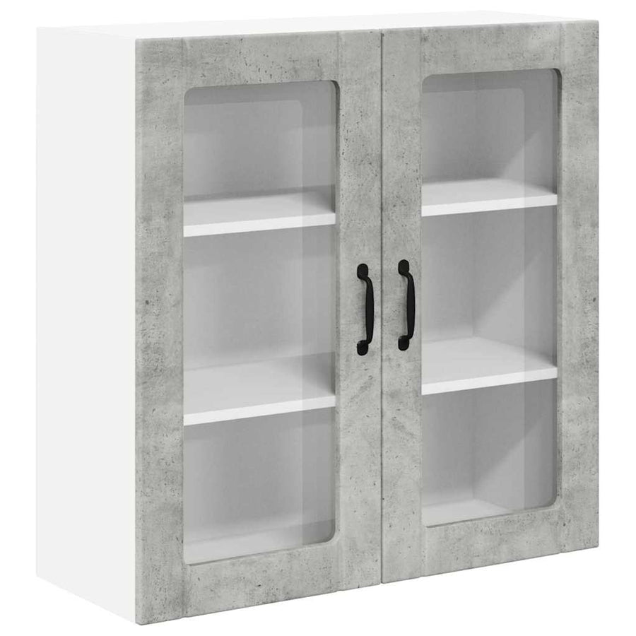 Keukenkast aan de muur Beton Grijs 80 x 31 x 80 cm Bewerkt hout