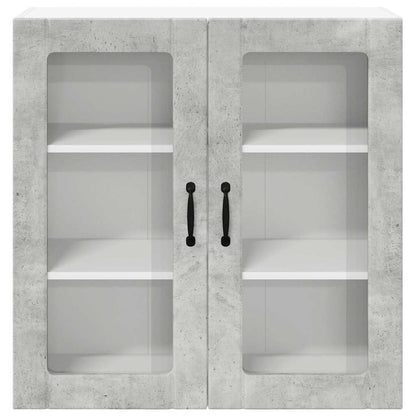 Keukenkast aan de muur Beton Grijs 80 x 31 x 80 cm Bewerkt hout