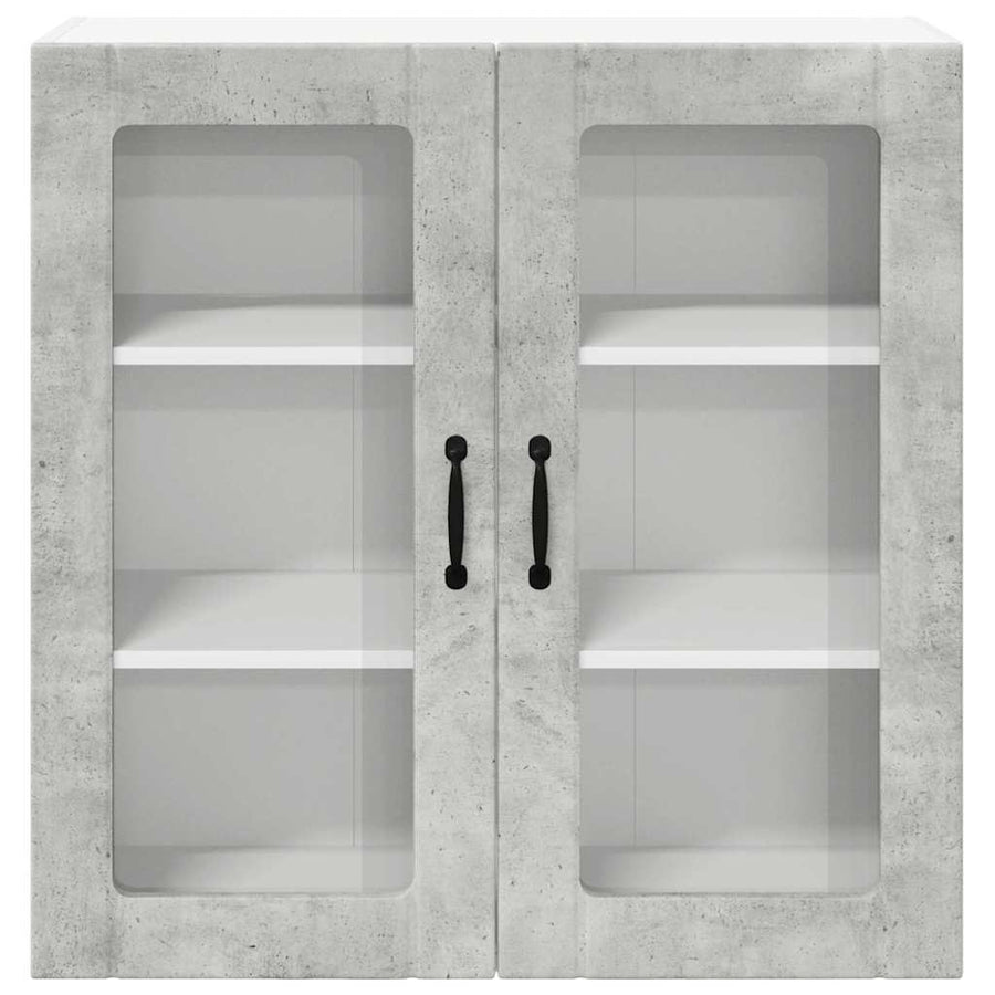 Keukenkast aan de muur Beton Grijs 80 x 31 x 80 cm Bewerkt hout