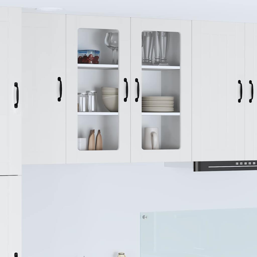 Keukenkast aan de muur met plank Hoogglans wit 80 x 31 x 80 cm