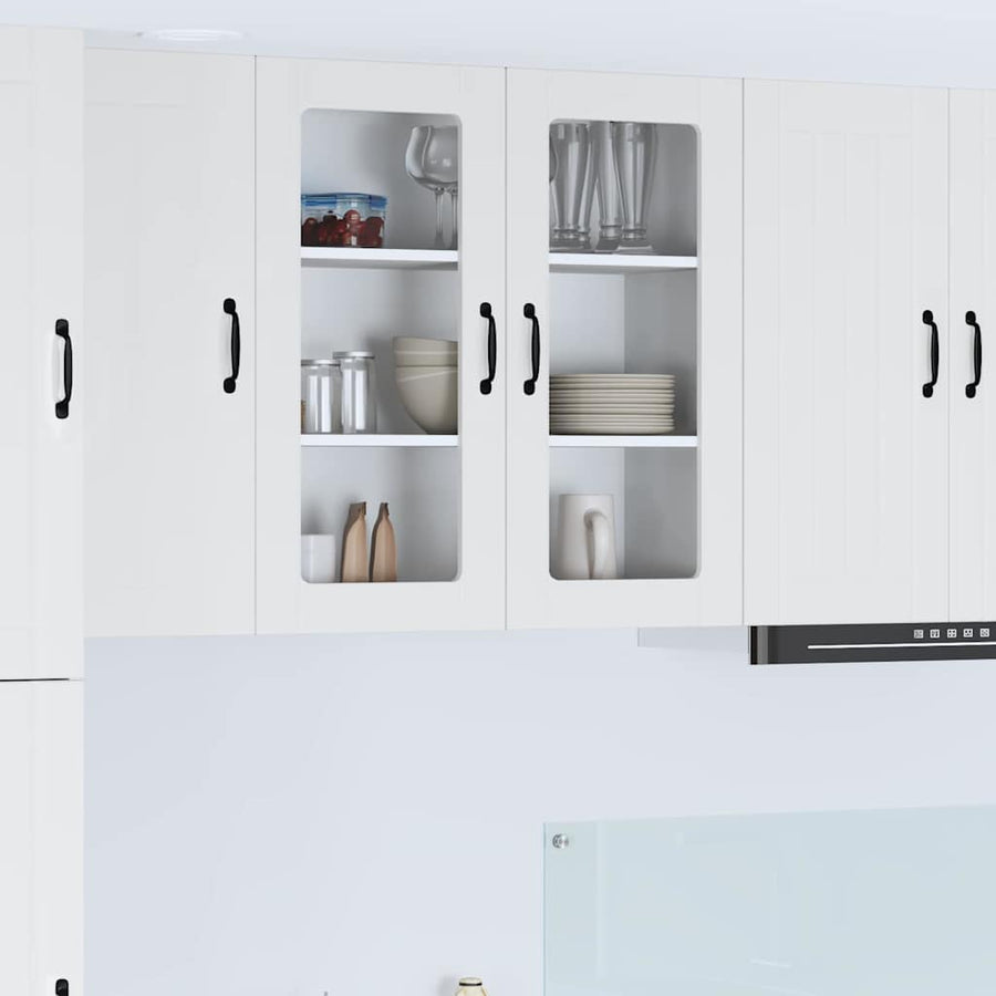 Keukenkast aan de muur met plank Hoogglans wit 80 x 31 x 80 cm