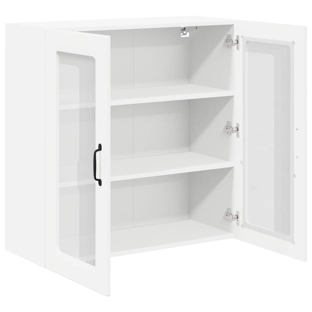 Keukenkast aan de muur met plank Hoogglans wit 80 x 31 x 80 cm