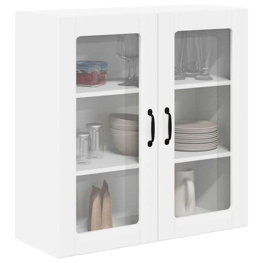 Keukenkast aan de muur met plank Hoogglans wit 80 x 31 x 80 cm