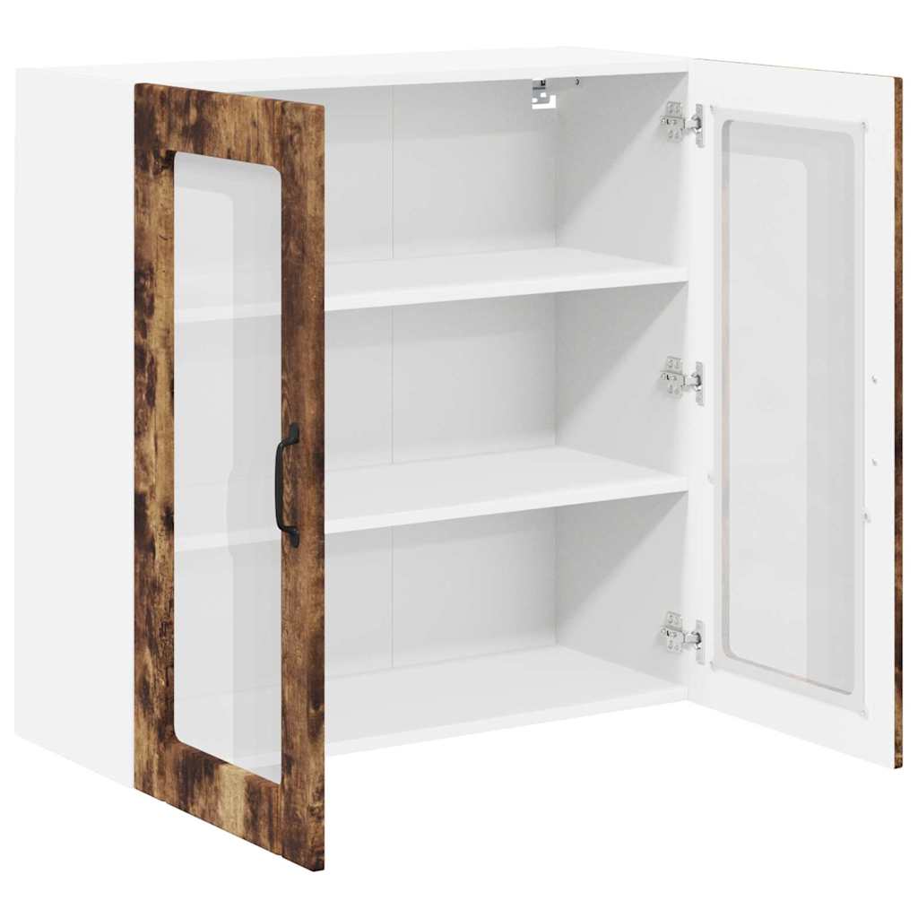 Keukenkast aan de muur met plank Gerookt eiken 80 x 31 x 80 cm