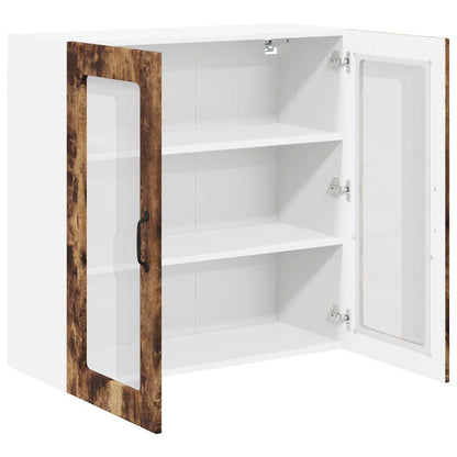 Keukenkast aan de muur met plank Gerookt eiken 80 x 31 x 80 cm