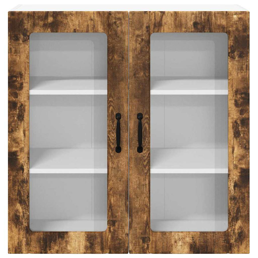 Keukenkast aan de muur met plank Gerookt eiken 80 x 31 x 80 cm