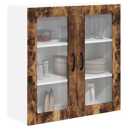 Keukenkast aan de muur met plank Gerookt eiken 80 x 31 x 80 cm