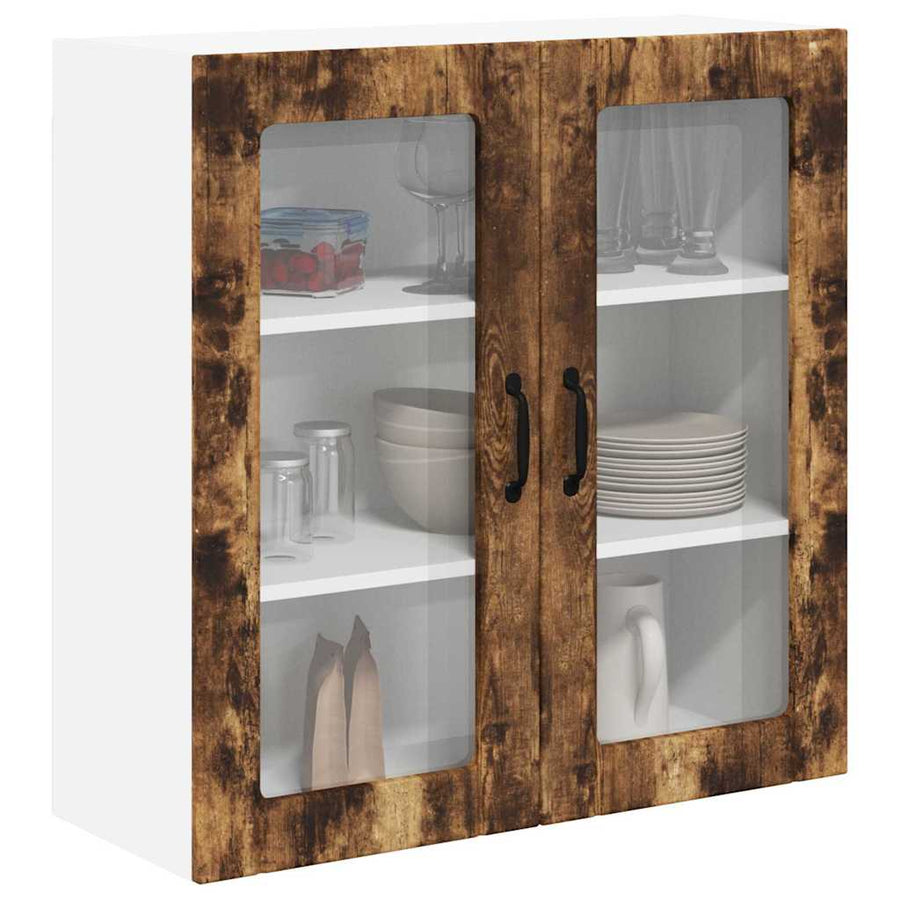 Keukenkast aan de muur met plank Gerookt eiken 80 x 31 x 80 cm