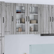 Keukenkast 80x31x80 cm grijs Sonoma bewerkt hout