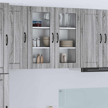 Keukenkast Bewerkt Hout Grijs Sonoma 80 x 31 x 80 cm 1x wandglas kast (2 deuren)