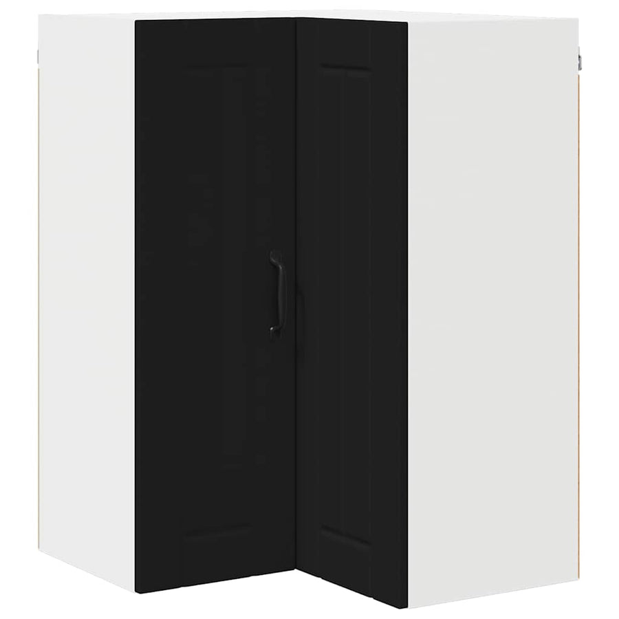 Keukenkast aan de muur Zwart 57 x 57 x 80 cm Bewerkt hout