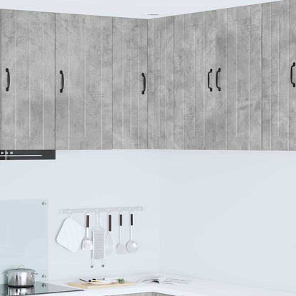 Keukenkast aan de muur Beton Grijs 57 x 57 x 80 cm Bewerkt hout