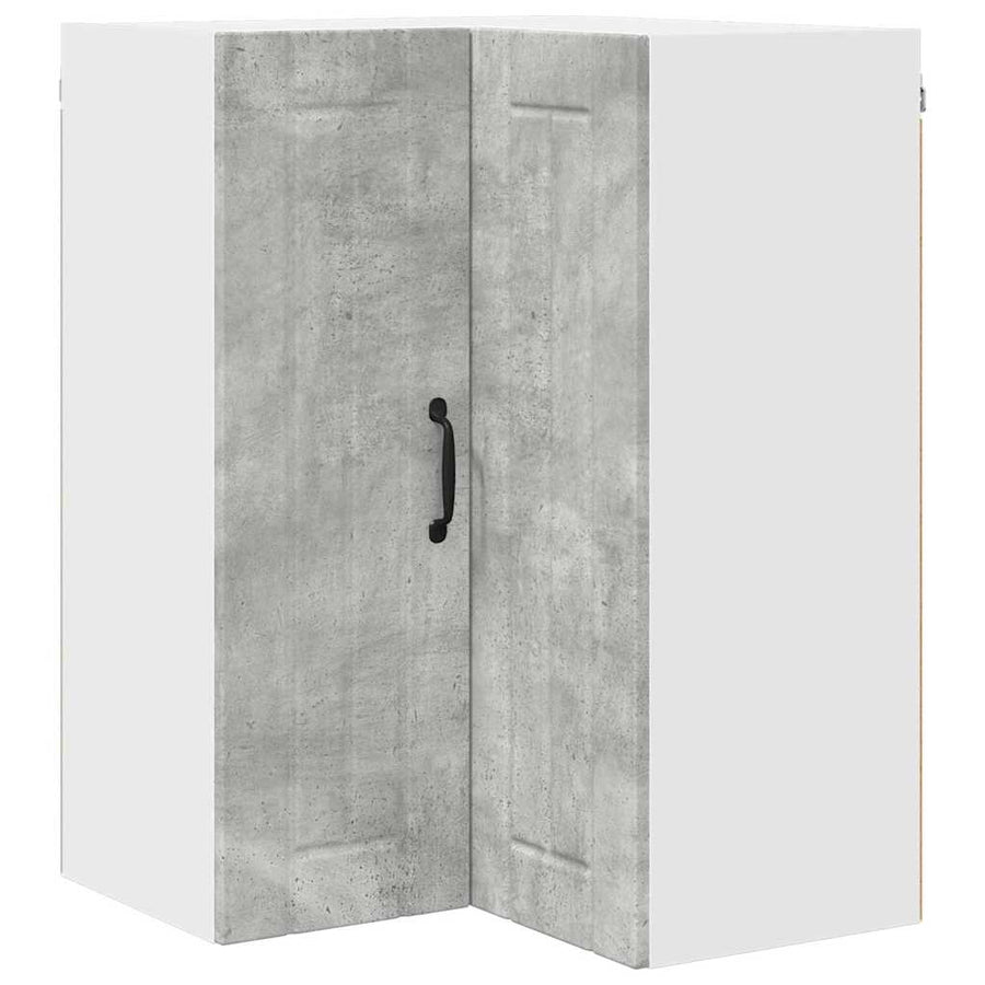Keukenkast aan de muur Beton Grijs 57 x 57 x 80 cm Bewerkt hout