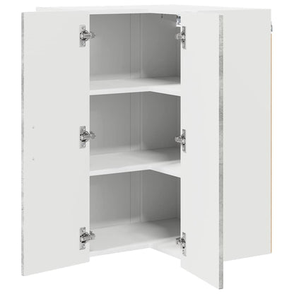 Keukenkast aan de muur Beton Grijs 57 x 57 x 80 cm Bewerkt hout