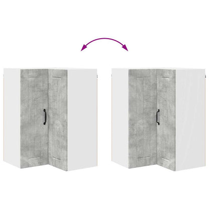 Keukenkast aan de muur Beton Grijs 57 x 57 x 80 cm Bewerkt hout