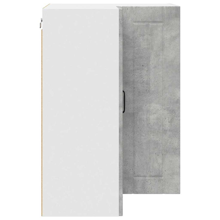 Keukenkast aan de muur Beton Grijs 57 x 57 x 80 cm Bewerkt hout