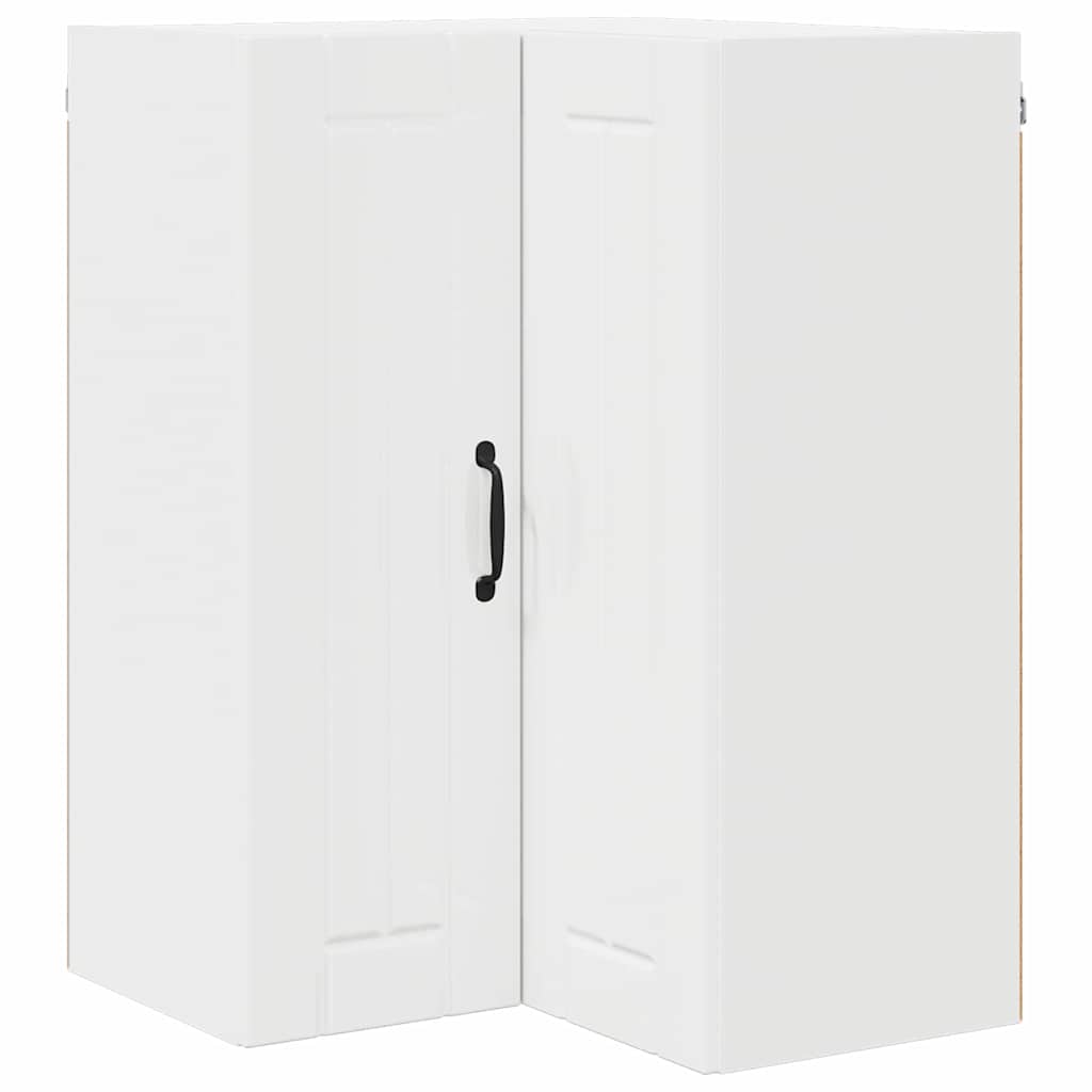 Keukenkast aan de muur met plank Hoogglans wit 57 x 57 x 80 cm