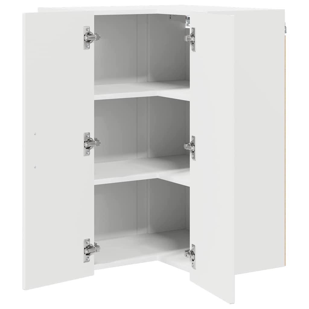 Keukenkast aan de muur met plank Hoogglans wit 57 x 57 x 80 cm
